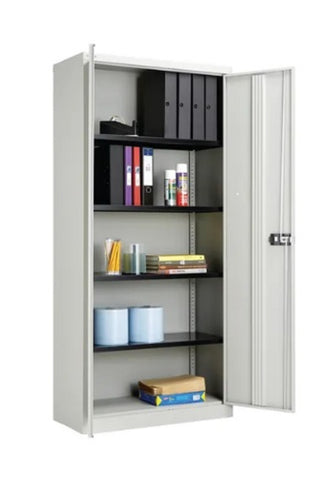 Bisley Two Door Metal Storage Cabinet - Grey