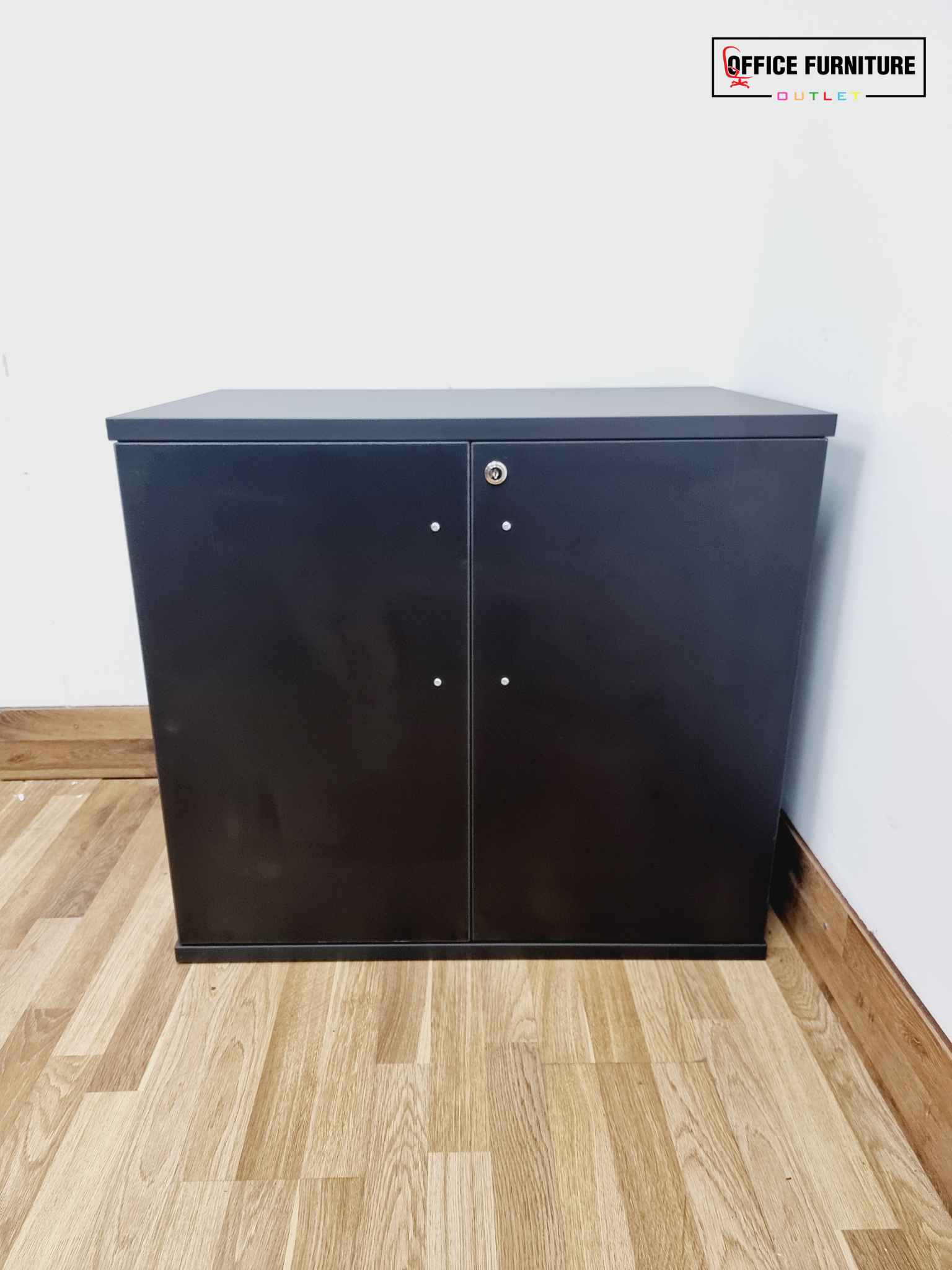 Brand New Black Double Door Storage Cabinet
