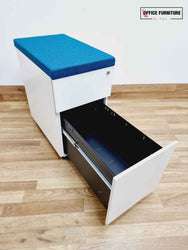 Two Drawer Pedestal With Top Cushion Seat