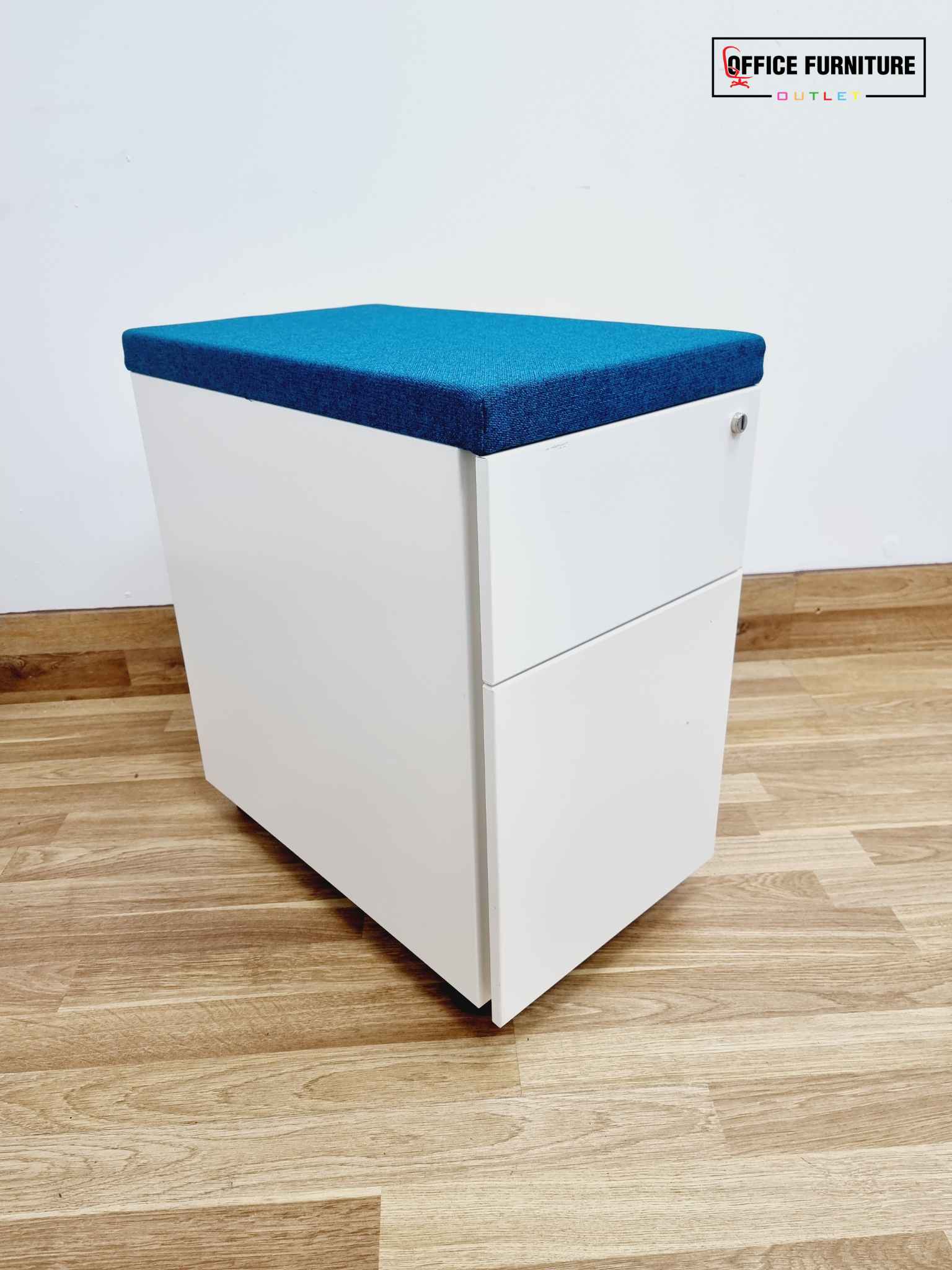 Two Drawer Pedestal With Top Cushion Seat