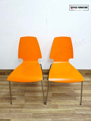 IKEA Vilmar Chairs – Orange (Set of 2)