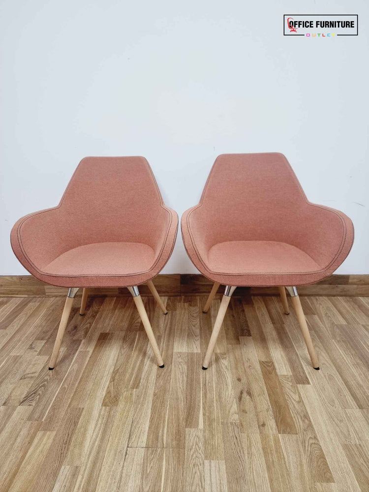 Profim Fan 10HW Tub Style Arm Chairs - Peach - Set of Two/Three