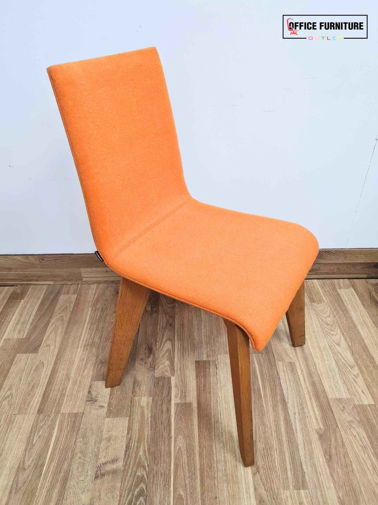 Set Of Three Frovi Jig Orange Upholstered Chairs