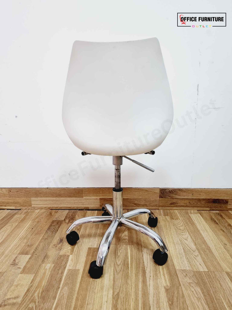 White Plastic Swivel Chair