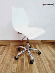 White Plastic Swivel Chair