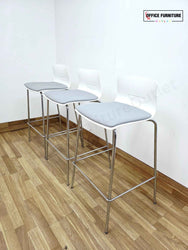 Allermuir White & Grey Bar Stool - Set of 3