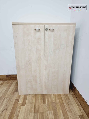 Maple Storage Cabinet with Shelves & Filing Drawer