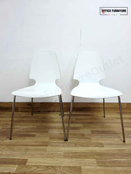 IKEA Vilmar Chairs – White (Set of 2)