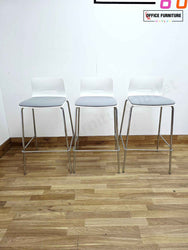 Allermuir White & Grey Bar Stool - Set of 3