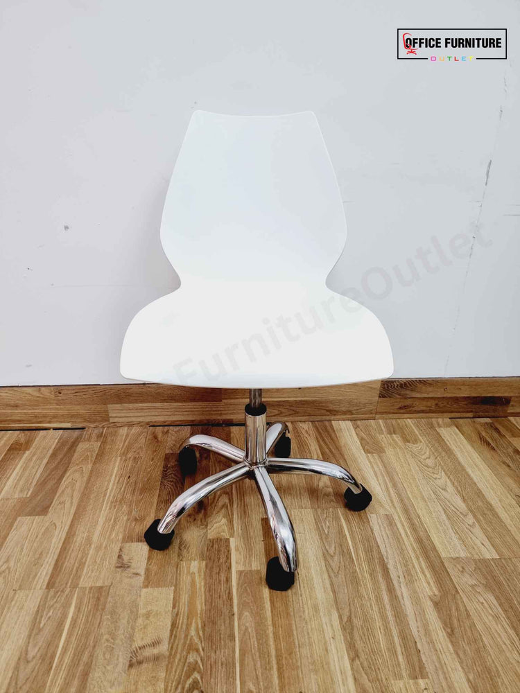 White Plastic Swivel Chair