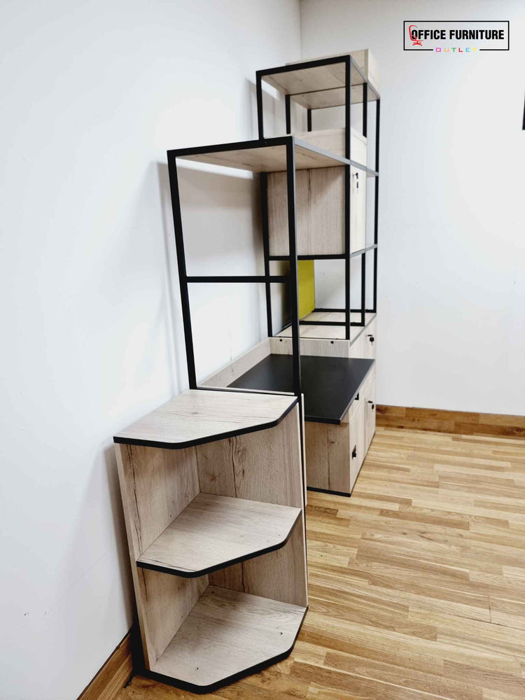 Contemporary Display Unit with Compact Desk