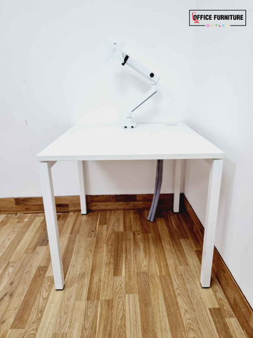 Compact Work Table With Attached Monitor Bracket (80cm X 80cm)
