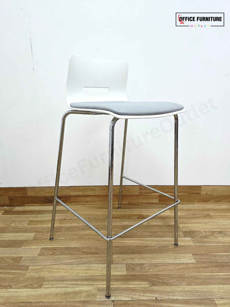 Allermuir White & Grey Bar Stool - Set of 3