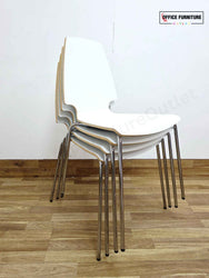 IKEA Rydeback Table with 4 Vilmar Chairs – White &  Orange Set