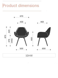 Profim Fan 10HW Tub Style Arm Chairs - Peach - Set of Two/Three