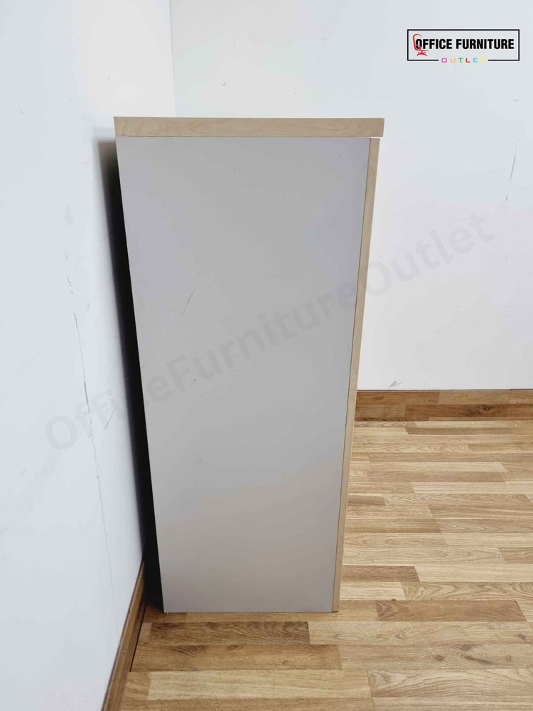 Maple Storage Cabinet with Shelves & Filing Drawer