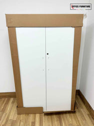 White Wooden Double Door Cabinet