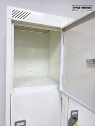 15 Door White Metal Locker Storage Cabinet