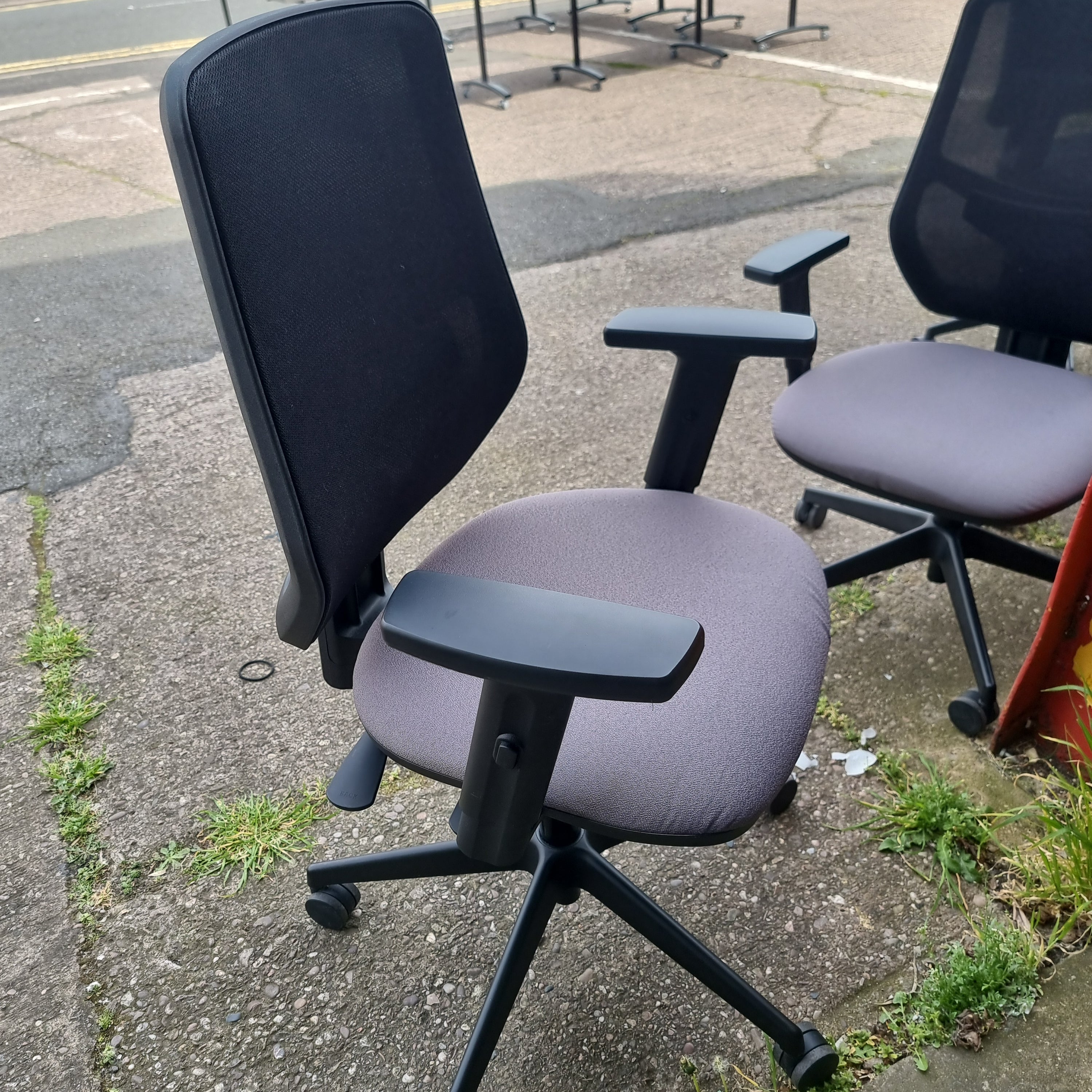 Grey office chair