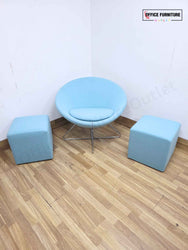 Allermuir Lounge Seating Set - Light Blue