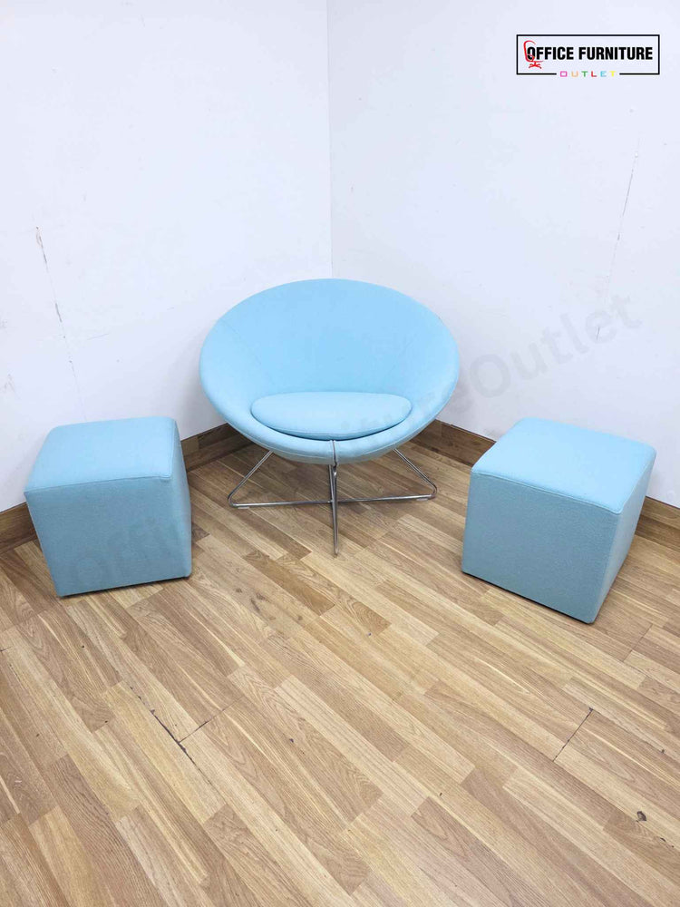 Allermuir Lounge Seating Set - Light Blue