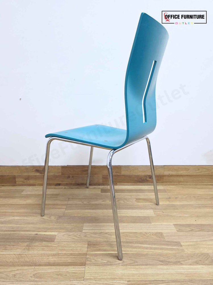 Allermuir Scoop A432 Multi-Purpose Chairs – Teal Stackable Chairs (Set of 6)
