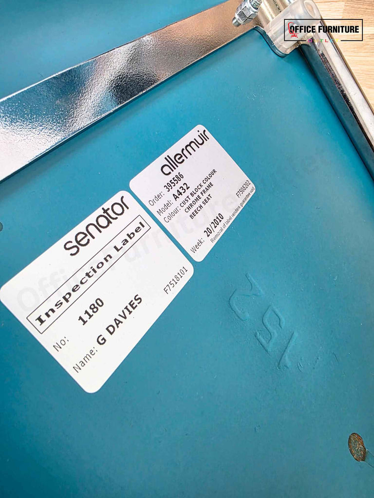 Allermuir Scoop A432 Multi-Purpose Chairs – Teal Stackable Chairs (Set of 6)