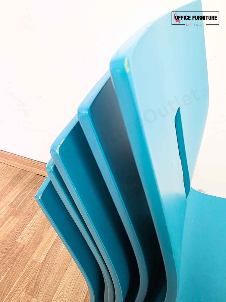 Allermuir Scoop A432 Multi-Purpose Chairs – Teal Stackable Chairs (Set of 6)