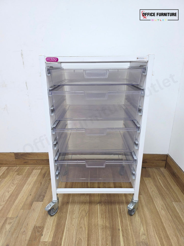 Attend Medical 4 Drawer Storage Trolley