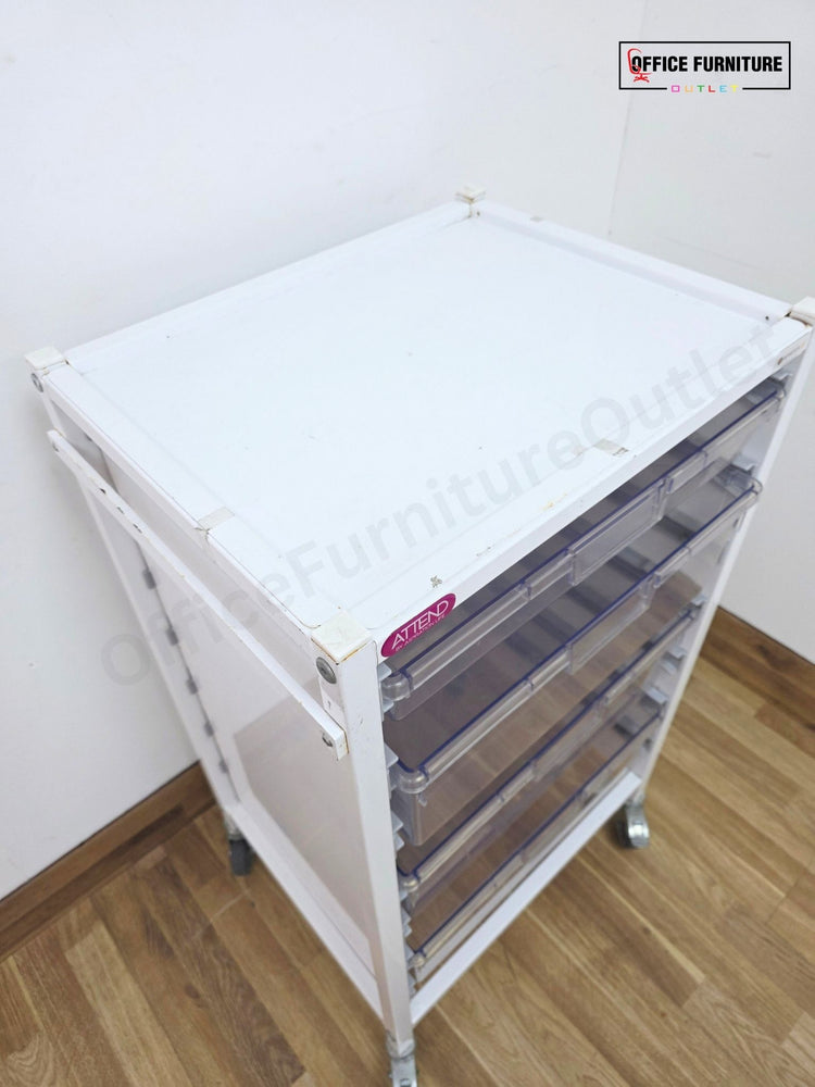 Attend Medical 4 Drawer Storage Trolley