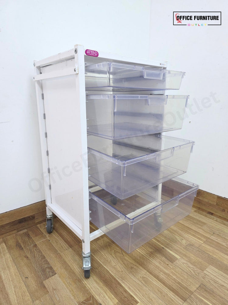Attend Medical 4 Drawer Storage Trolley