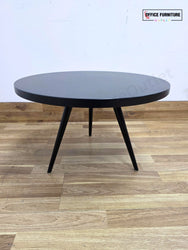 Black Round Coffee Table with 3 Legs