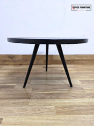Black Round Coffee Table with 3 Legs