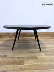 Black Round Coffee Table with 4 Legs