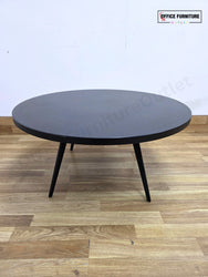 Black Round Coffee Table with 4 Legs