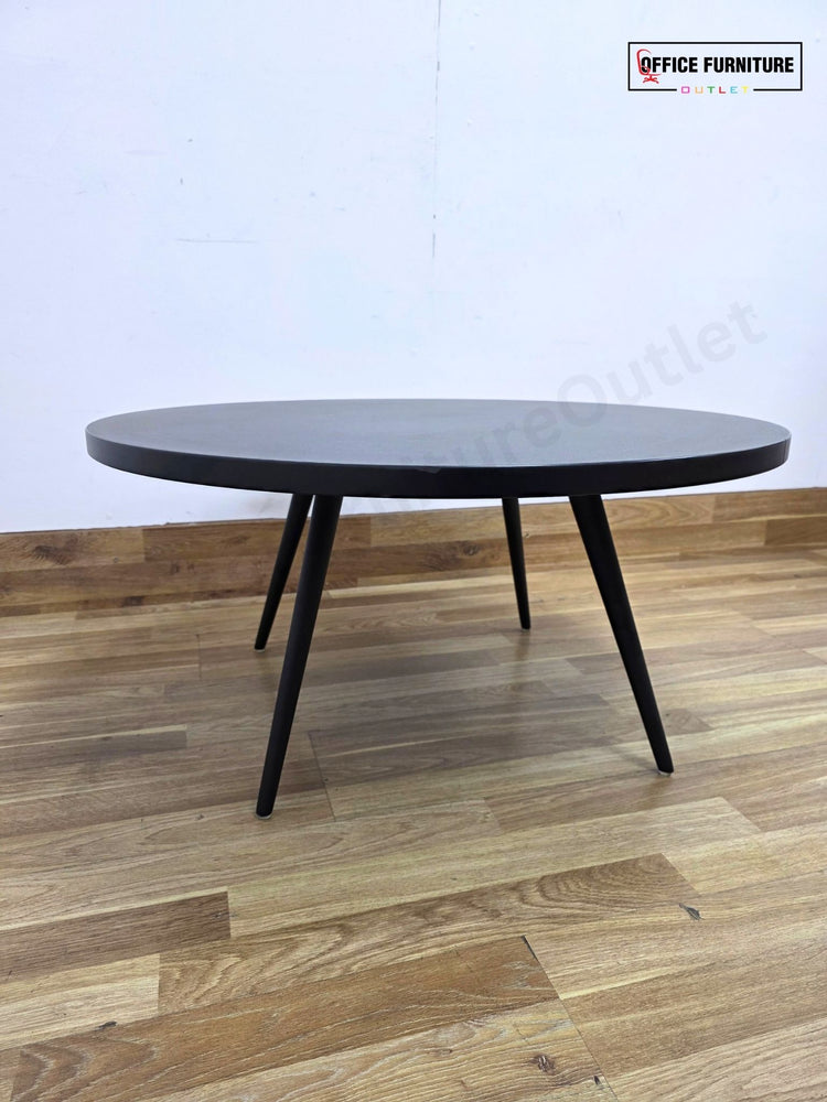 Black Round Coffee Table with 4 Legs