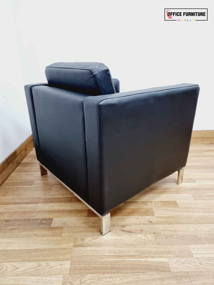 Black Single Seater Tub Style Sofa