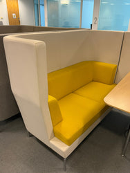 Boss Design High-Back Meeting Booth – Yellow & Cream