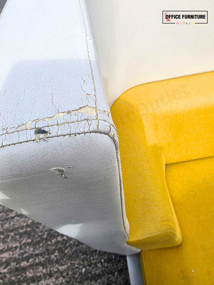Boss Design High-Back Meeting Booth – Yellow & Cream