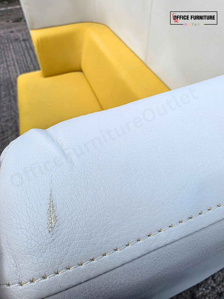 Boss Design High-Back Meeting Booth – Yellow & Cream