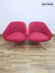 Boss Design Paloma Lounge Chairs (Pairs) – Deep Red