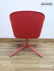 Boss Design Paloma Plush Swivel Lounge Chairs (Pair) – Coral Red