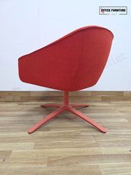 Boss Design Paloma Plush Swivel Lounge Chairs (Pair) – Coral Red