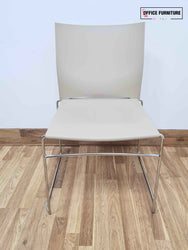 Connection Branded Stackable Cream Chairs (Pairs)