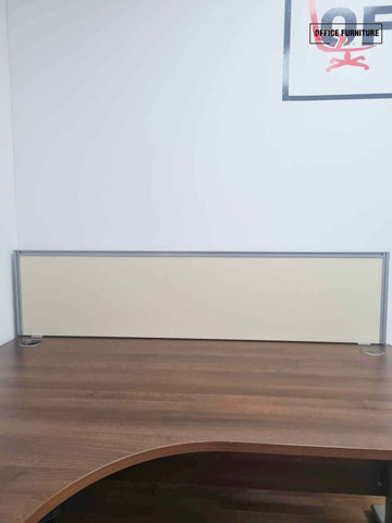 Cream Desk Partition Screen (160cm)