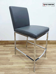 Contemporary Café Table & Chair Set – Walnut Top & Chrome Frame