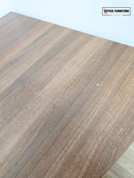 Double Wave Walnut Desk with Pedestal (160cm x 80cm)