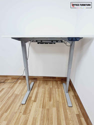 Electric Height Adjustable White Desk (120cm X 80cm)