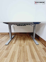 Electric Height Adjustable White Desk (120cm X 80cm)