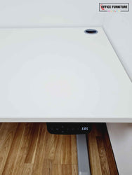 Electric Height Adjustable White Desk (120cm X 80cm)